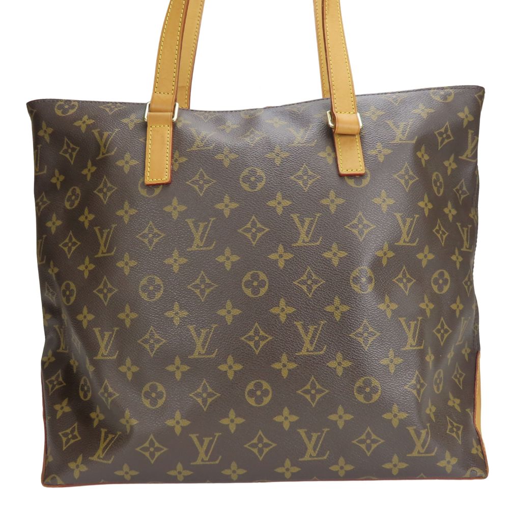 LOUIS VUITTON Tote Bag M51151 Monogram, Tanned Leather Brown Cabas Mezzo Women