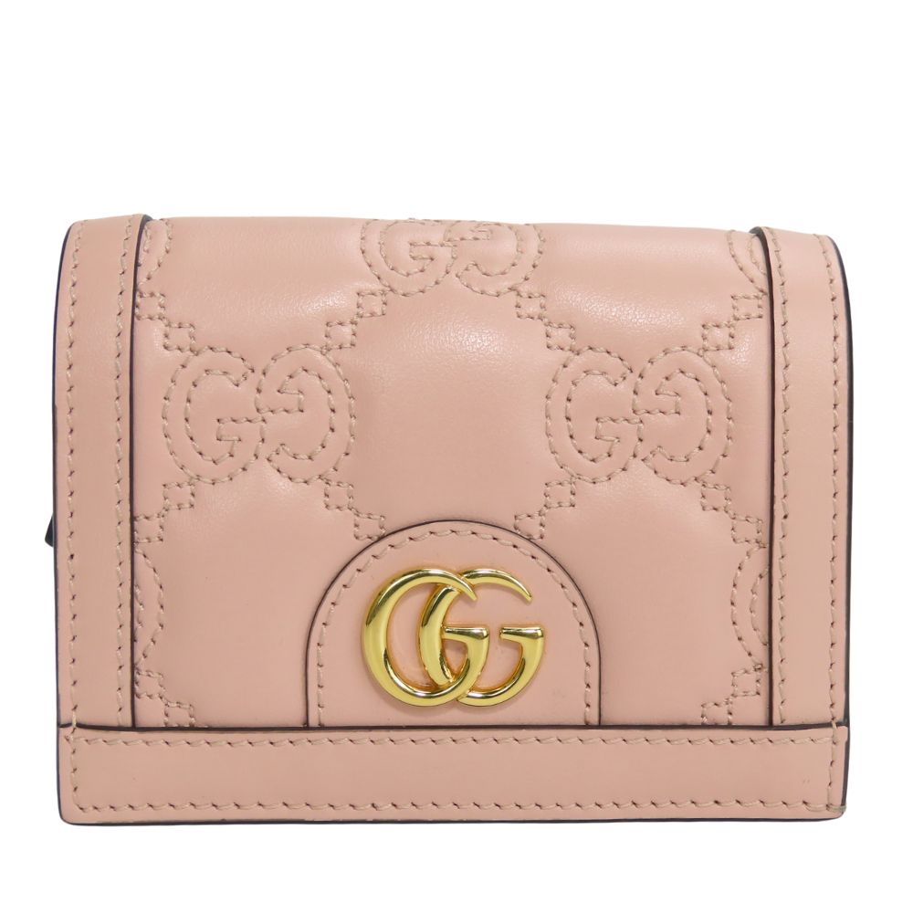 GUCCI Bifold Wallet 723786 leather pink Women