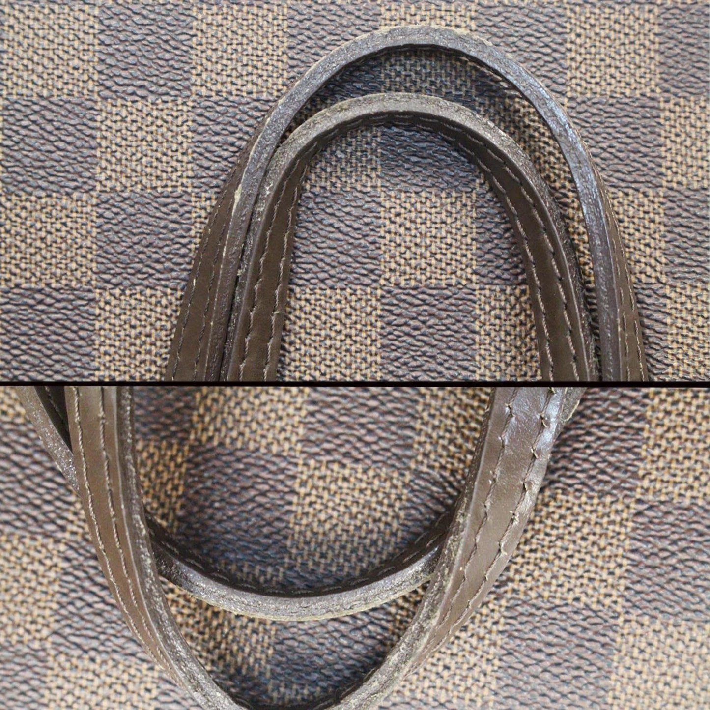 LOUIS VUITTON Neverfull GM Damier Ebene Tote Shoulder Bag Brown