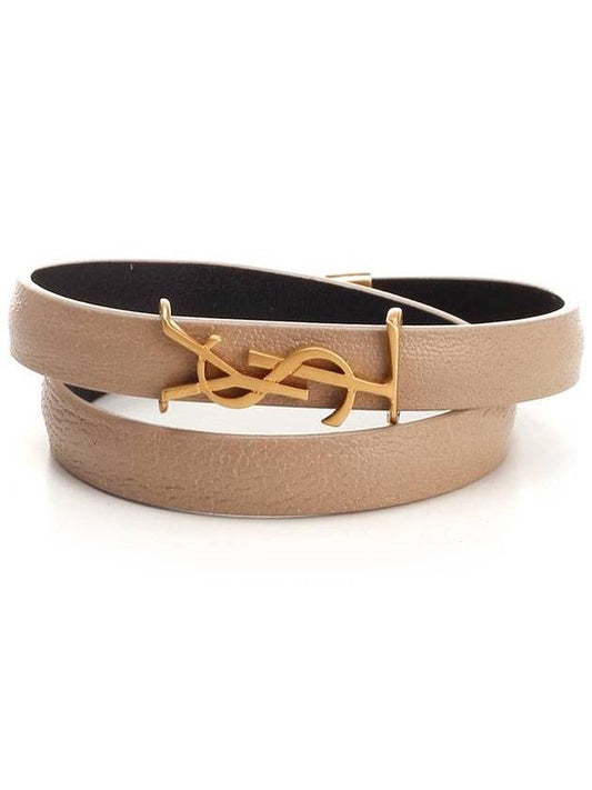 Luxury Saint Laurent Trending 2025 Monogram Logo Bracelet Beige