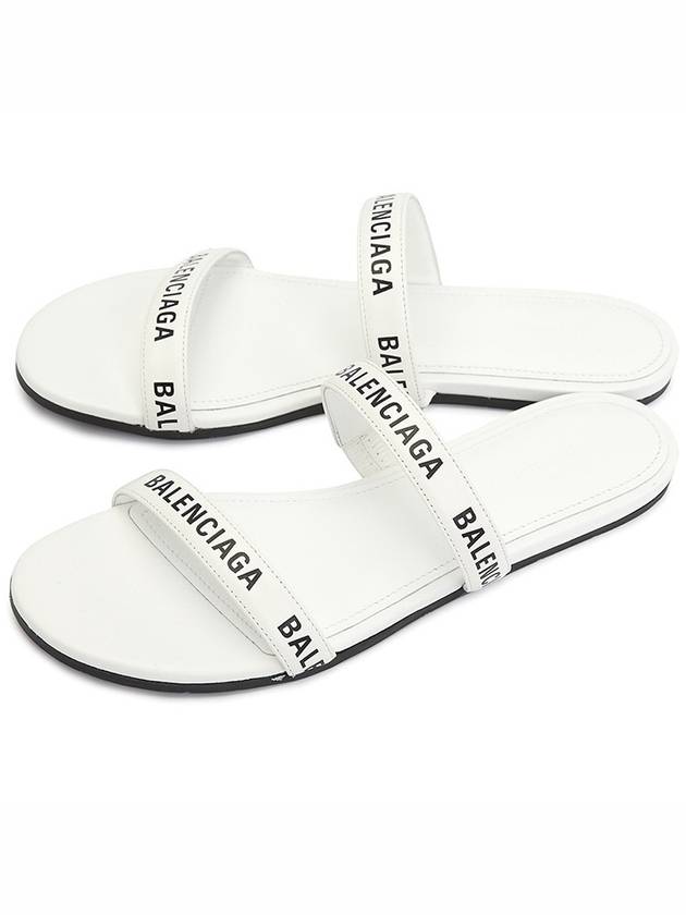 Luxury Balenciaga Trending 2025 Logo Round Slippers White