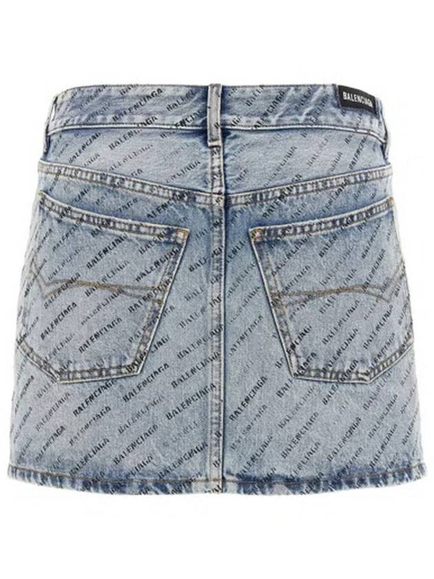 Luxury Balenciaga Trending 2025 short skirt 744972 TQW66 4141 ICED BLUE