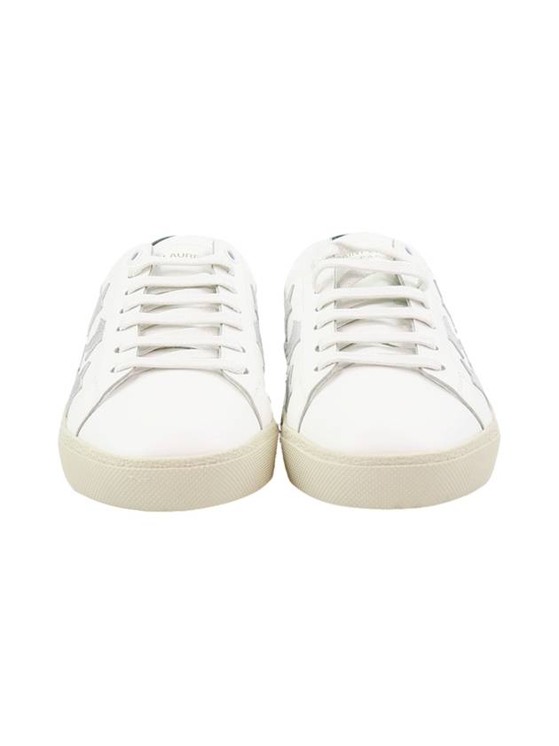 Luxury Saint Laurent Trending 2025 Star Patch Low Top Sneakers Black White