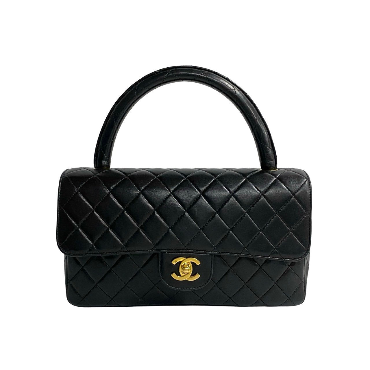 CHANEL Handbag lambskin black Matrasse