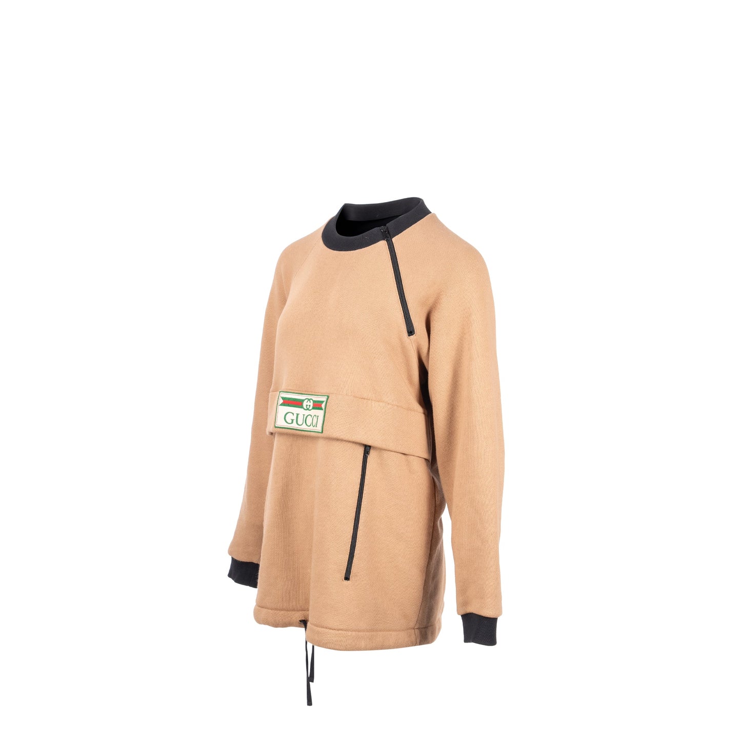 GUCCI Size Vintage Logo Sweatshirt Cotton Carmel/Multicolour