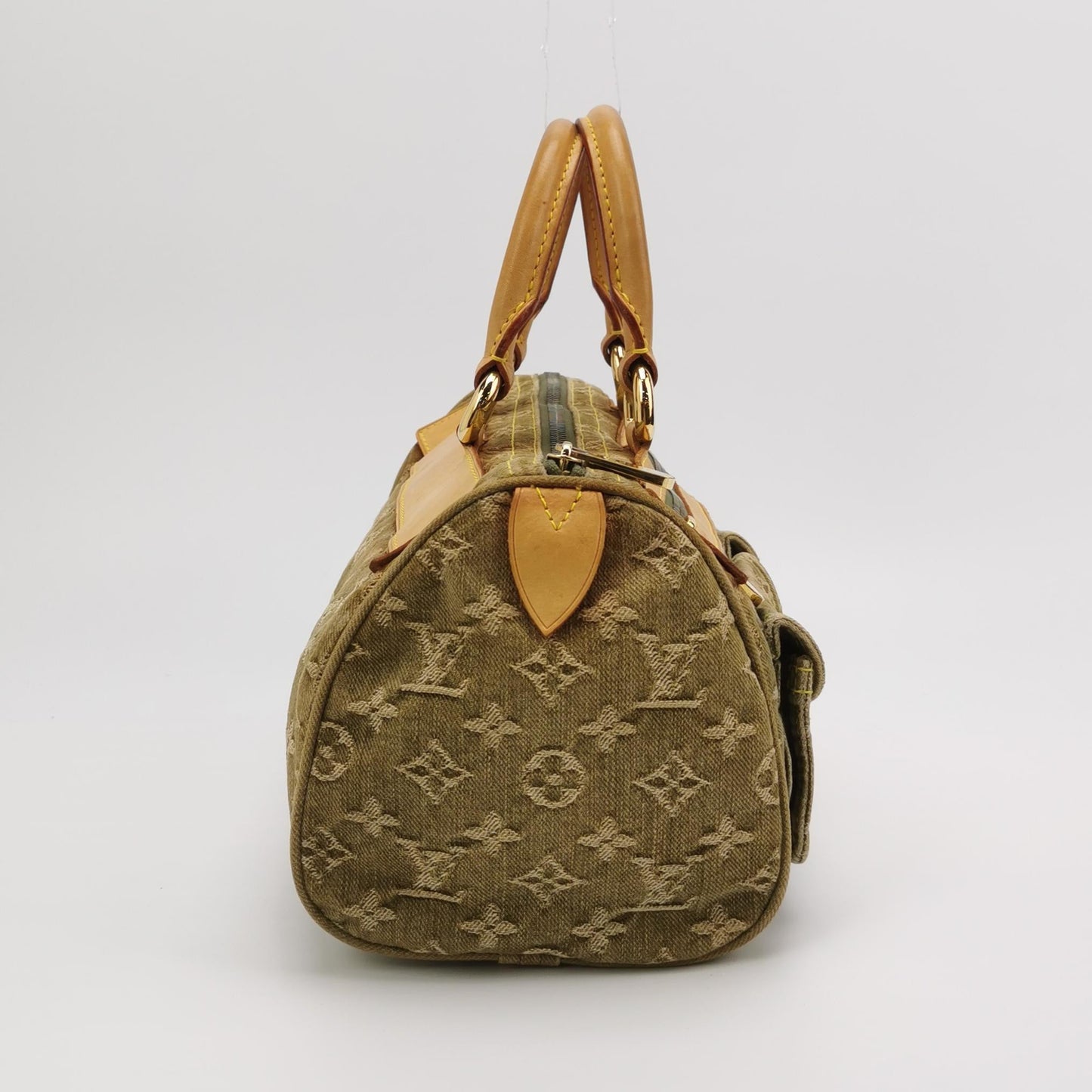 Louis Vuitton Green Denim Neo Speedy Boston Bag