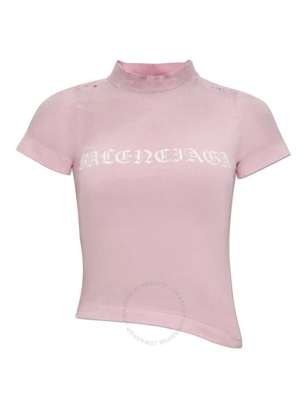 Luxury Balenciaga Trending 2025 logo print distressed t-shirt 788246TQVJ5