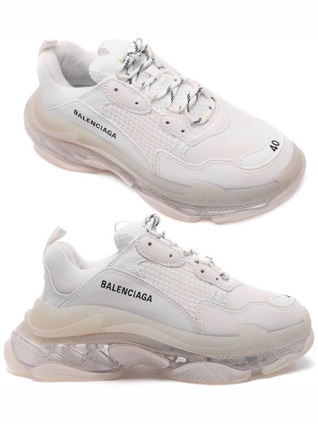 Luxury Balenciaga Trending 2025 Triple S Clear Sole Low Top Sneakers White