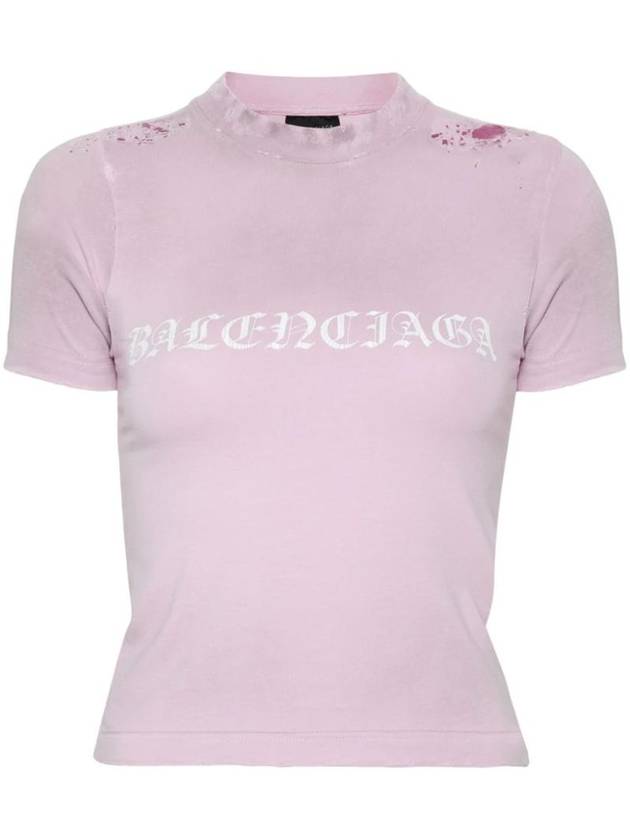 Luxury Balenciaga Trending 2025 logo print distressed t-shirt 788246TQVJ5