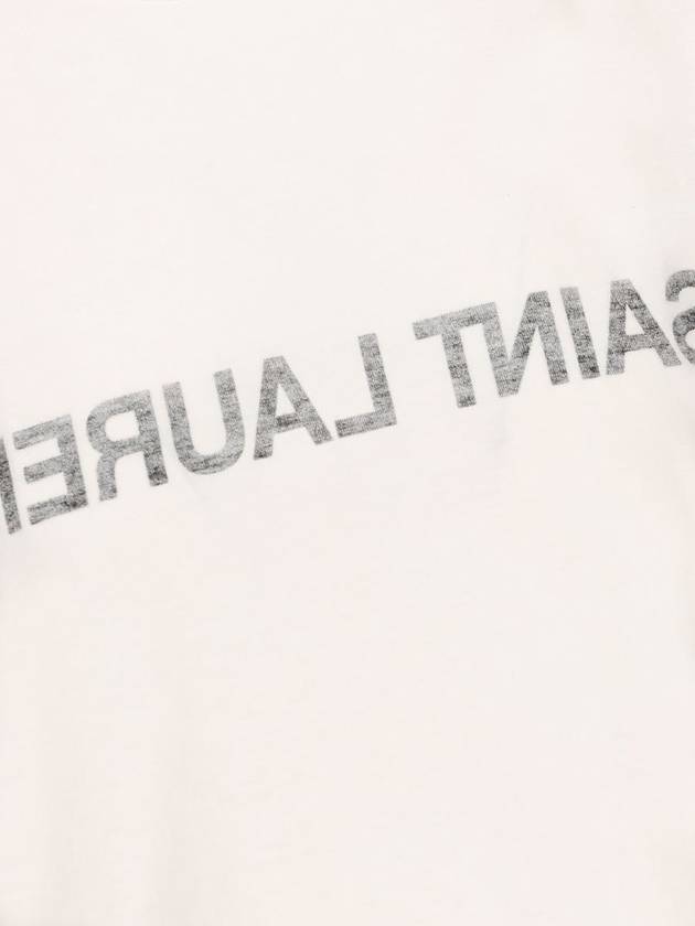 Luxury Saint Laurent Trending 2025 Reverse Short Sleeve T-Shirt Nature Et Noir