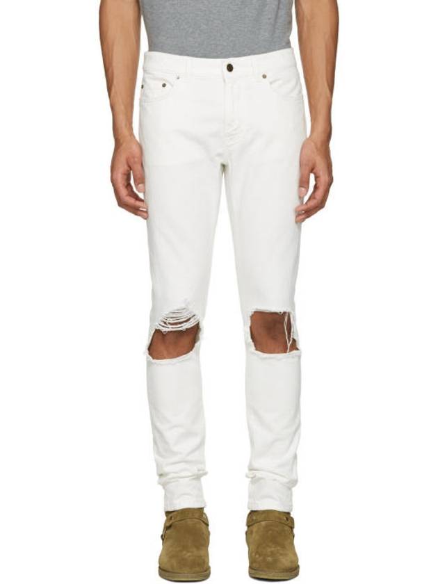 Luxury Saint Laurent Trending 2025 Moufa Skinny Jean White