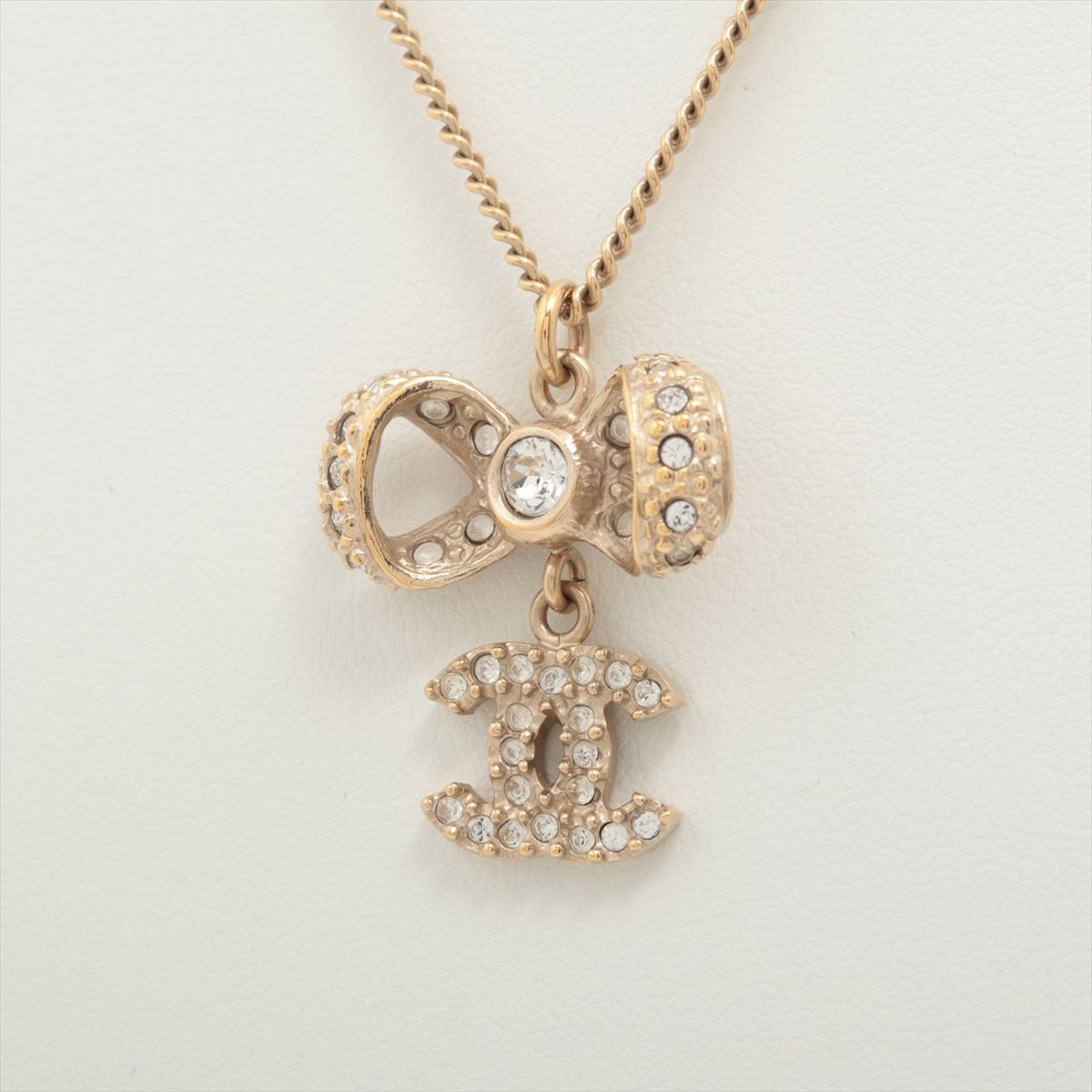 Chanel Coco Mark Ribbon Necklace B 16V