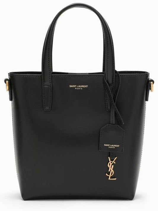 Luxury Saint Laurent Trending 2025 Toy Small Leather Shopping Box Tote Bag Black