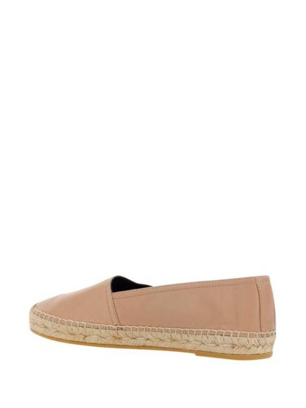 Luxury Saint Laurent Trending 2025 Women's Monogram Leather Espadrilles Pink