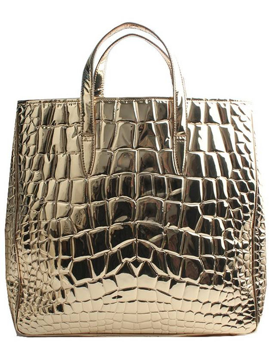 Luxury Saint Laurent Trending 2025 Gold mirror wani pattern big shopper bag