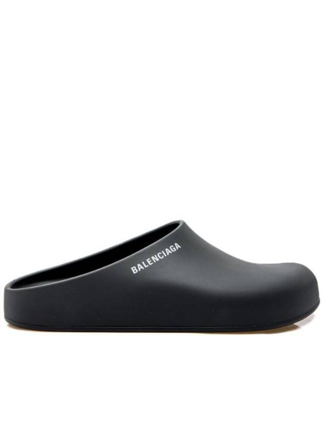Luxury Balenciaga Trending 2025 Logo Pool Closed Mule Black