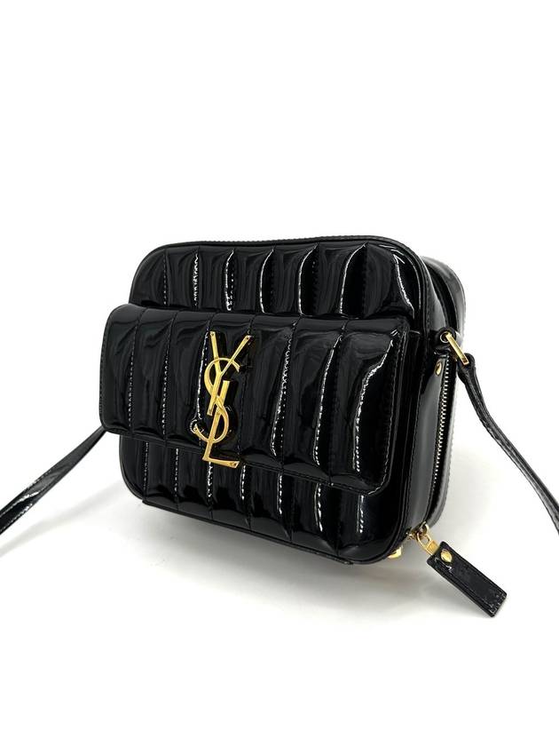 Luxury Saint Laurent Trending 2025 Patent Vicky Bag Small Cross
