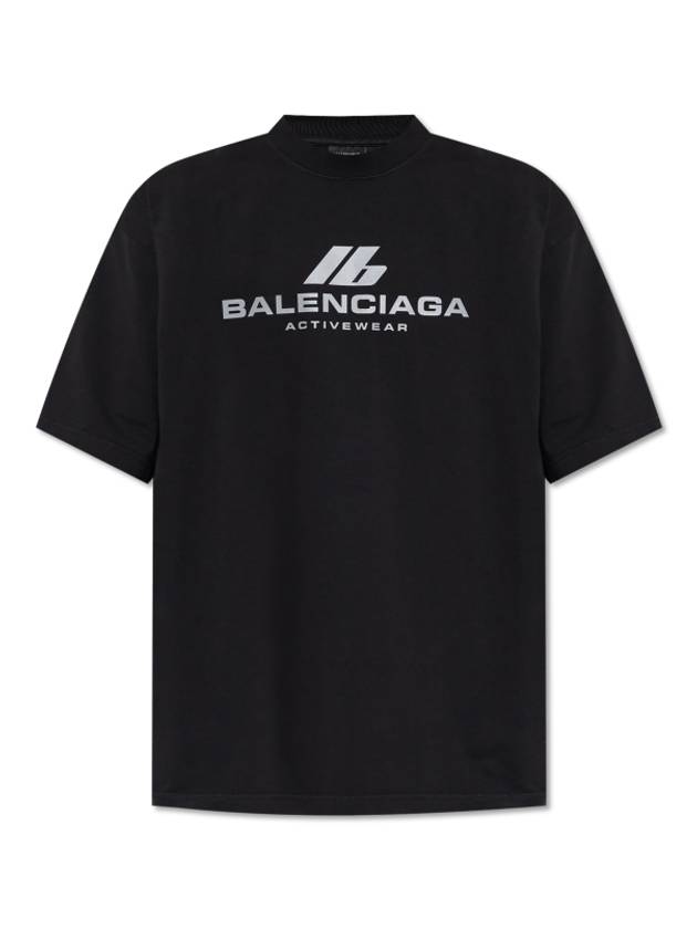 Luxury Balenciaga Trending 2025 Activewear Medium Fit Short Sleeve T-Shirt Black