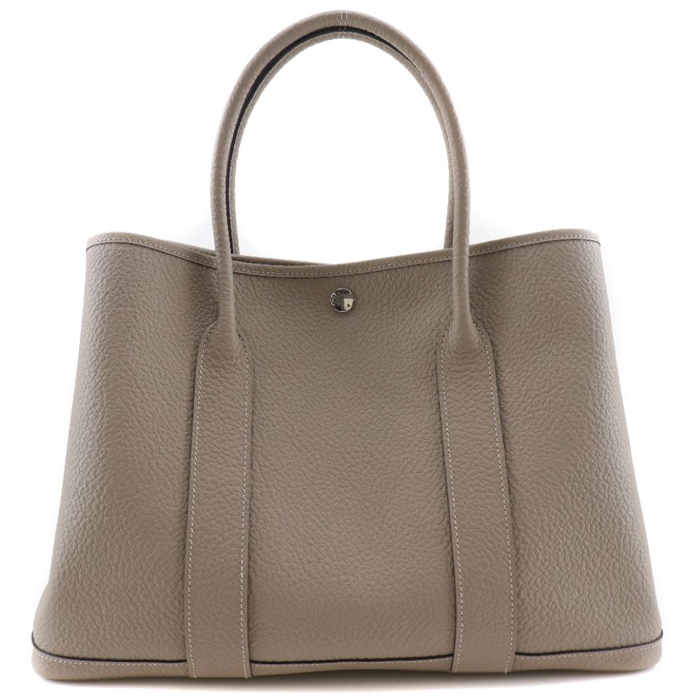 HERMES Tote Bag 064423CK 81 Negonda (calfskin) gray Garden party 36 PM Women