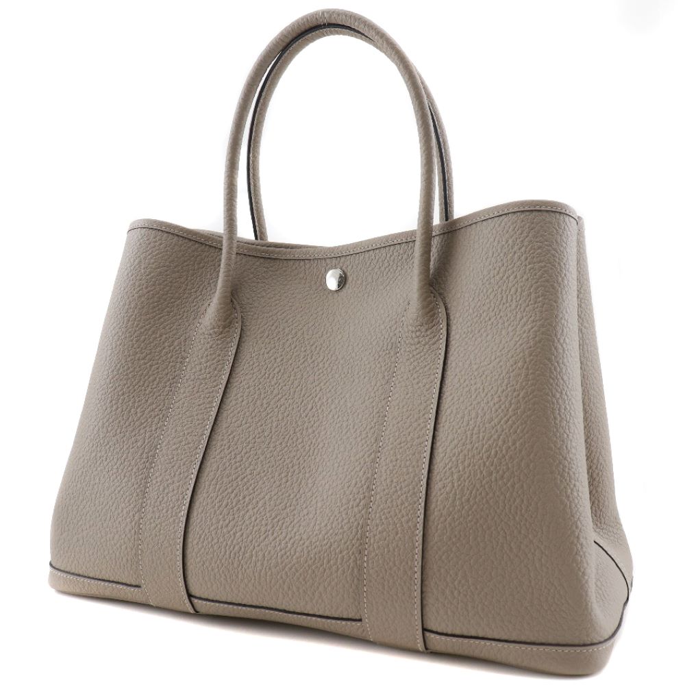 HERMES Tote Bag 064423CK 81 Negonda (calfskin) gray Garden party 36 PM Women