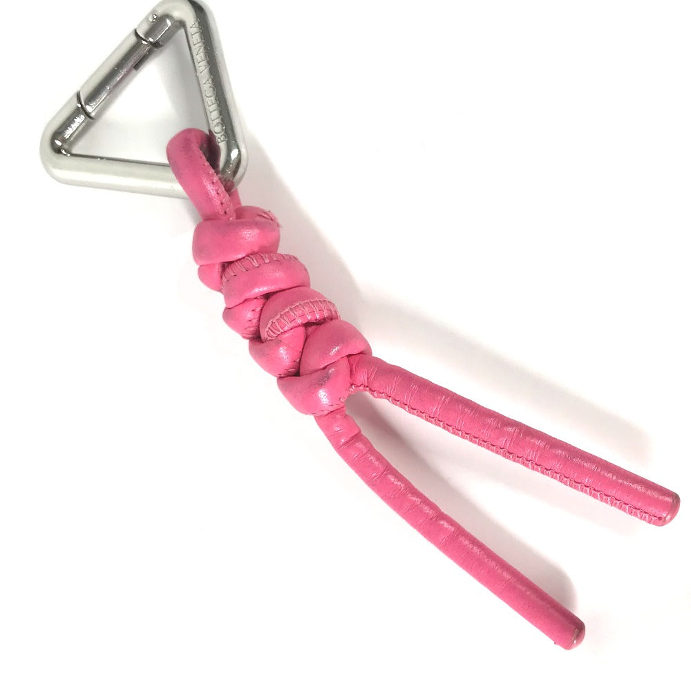BOTTEGAVENETA key ring leather pink Triangle Women