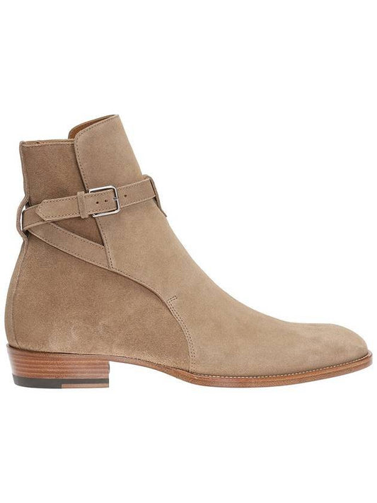Luxury Saint Laurent Trending 2025 Jodhpur Wyatt 30 Suede Ankle Boots Tobacco