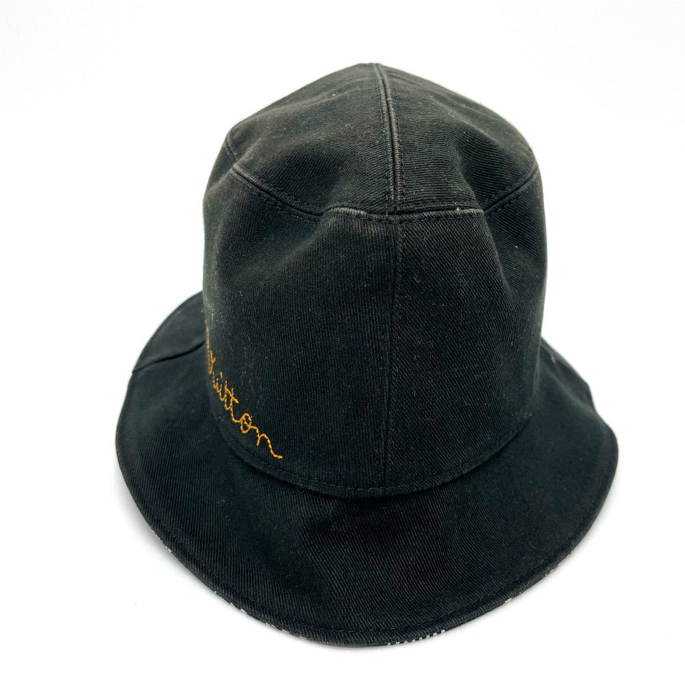LOUIS VUITTON hat MP2947 cotton black Bonnet Distorted Damier mens 60