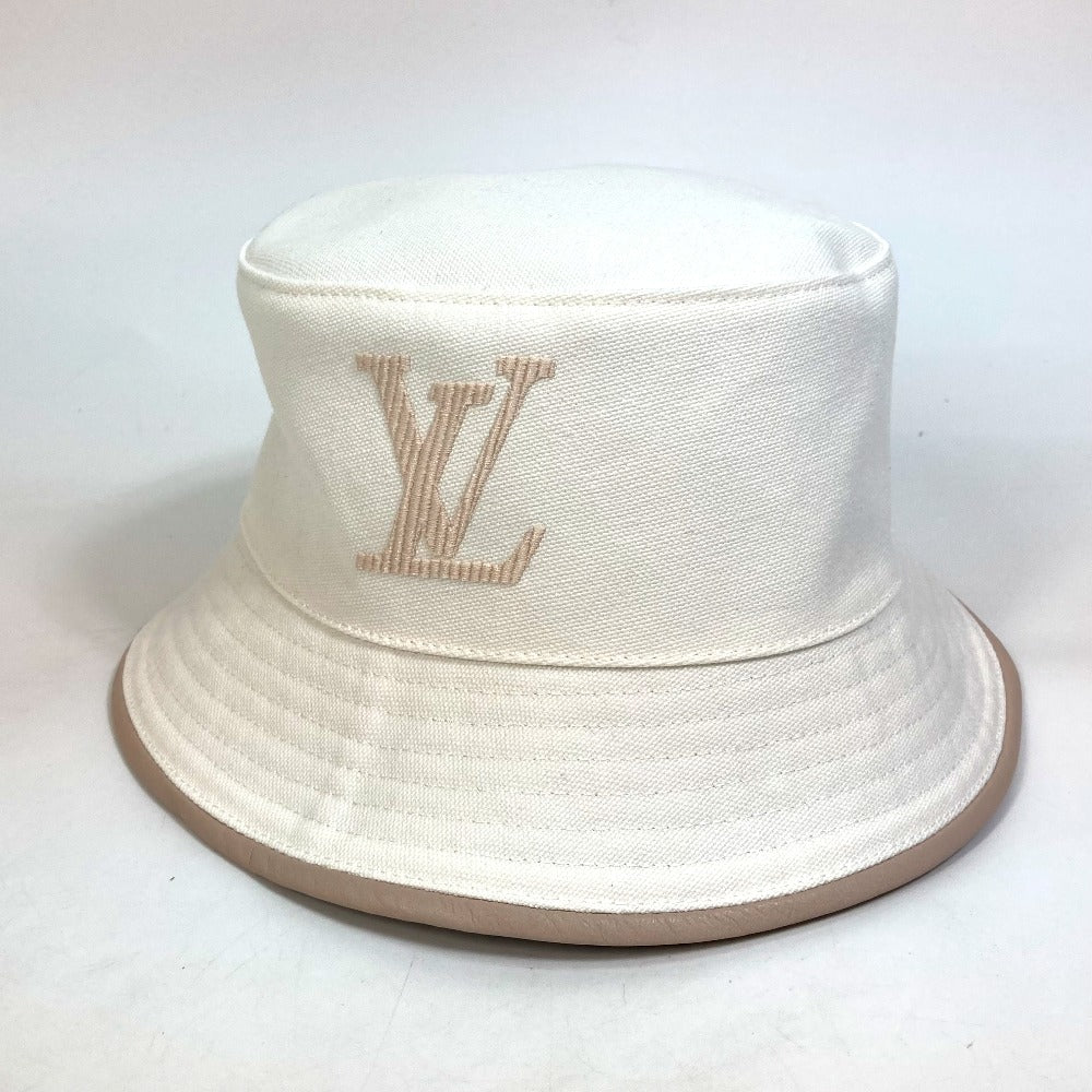 LOUIS VUITTON hat M77575 cotton white Apparel Bob LV Buddy Bucket Women M