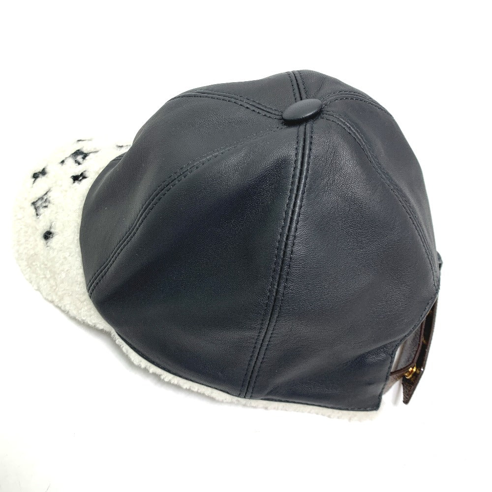 LOUIS VUITTON cap M00493 leather black cap sharing M