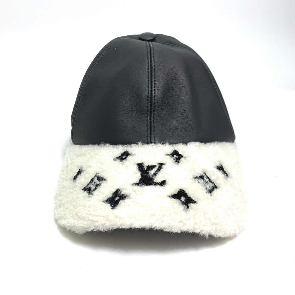 LOUIS VUITTON cap M00493 leather black cap sharing M