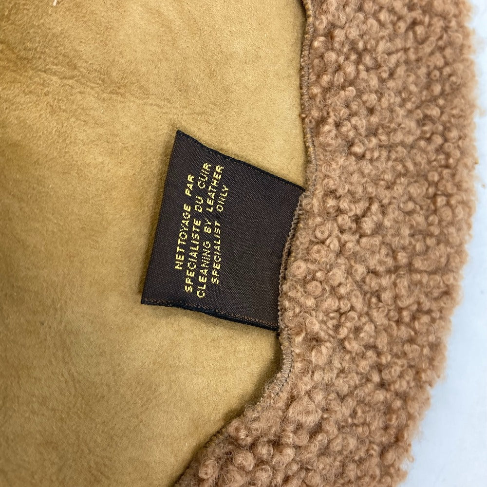 LOUIS VUITTON beret lambskin Brown Women S