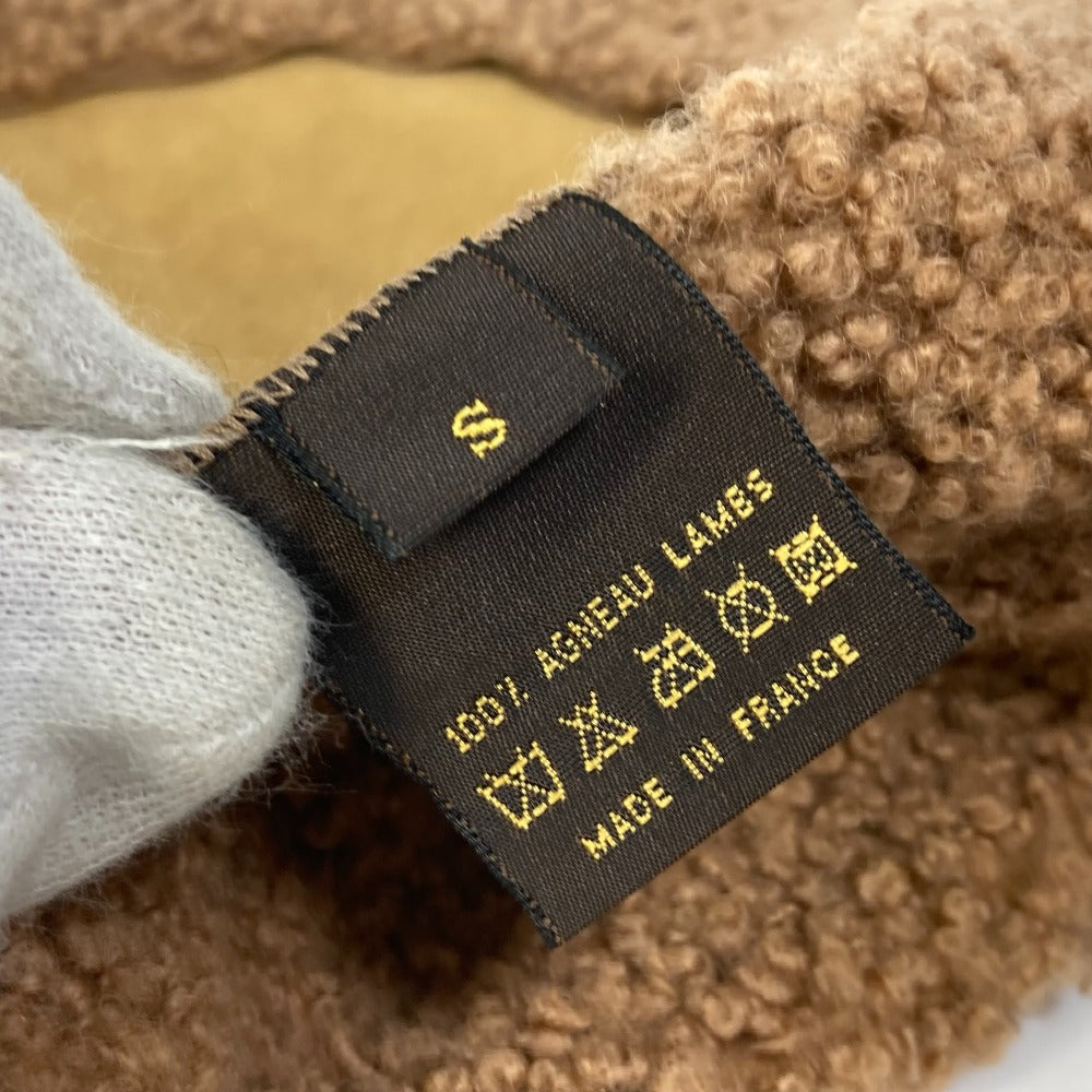 LOUIS VUITTON beret lambskin Brown Women S