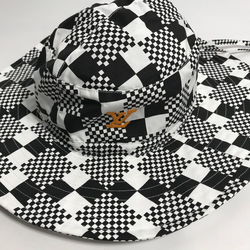 LOUIS VUITTON hat MP2965 Polyester / Cotton black Distorted Damier Hat mens