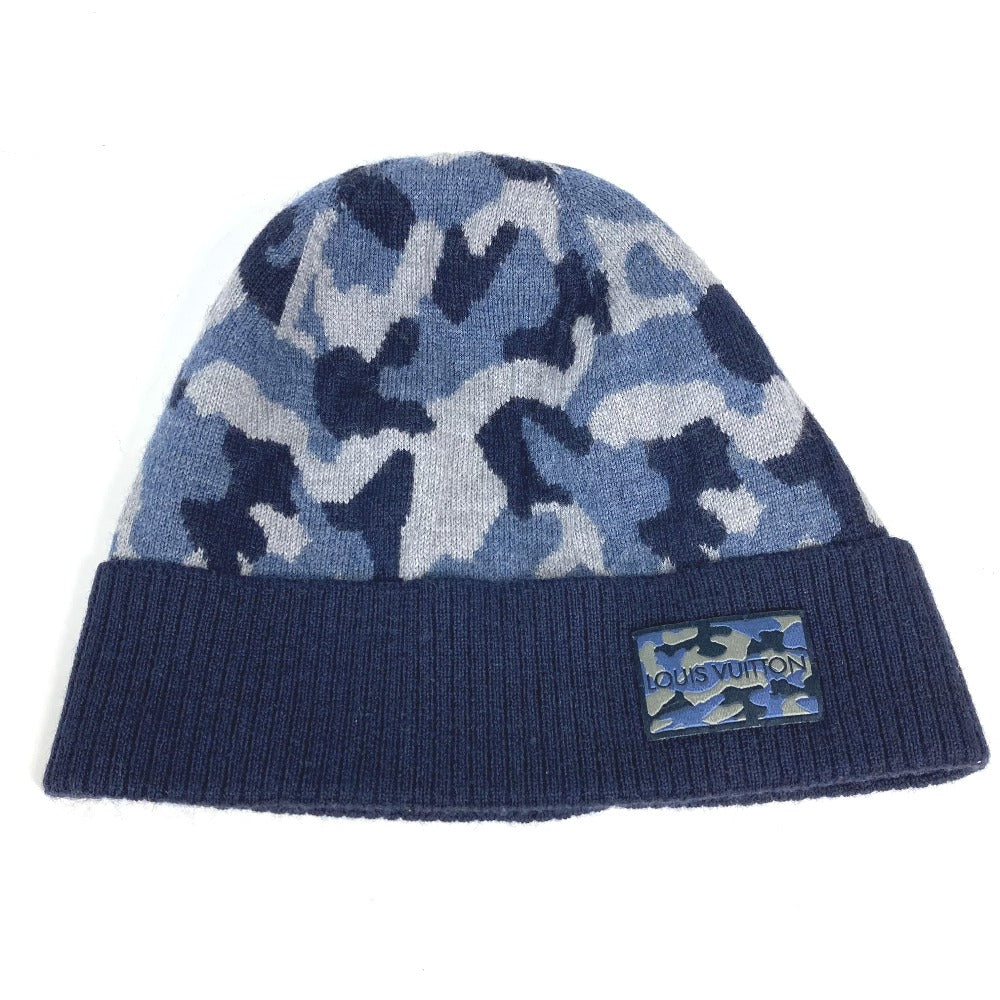 LOUIS VUITTON Knit hat M70725 wool blue beanie hat knit hat knit cap Camouflage camouflage mens