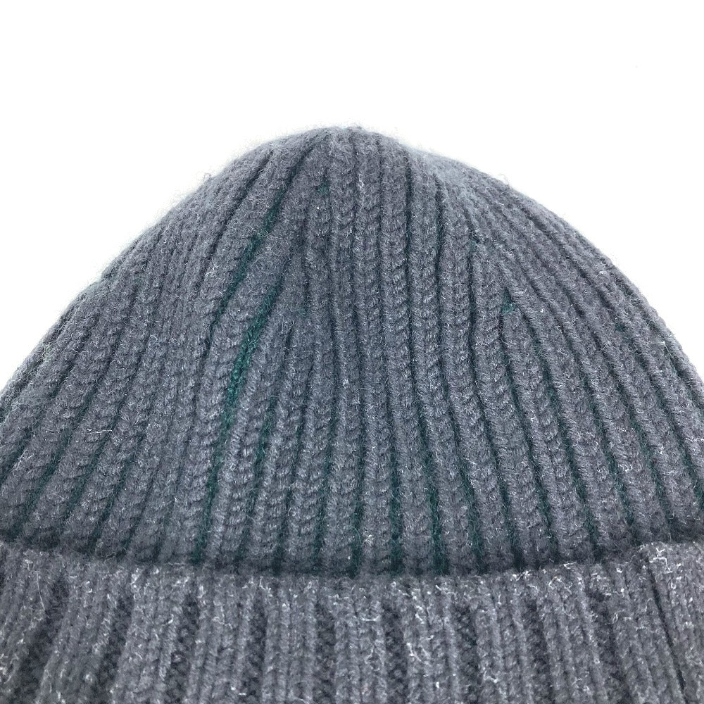 LOUIS VUITTON Knit hat wool gray beanie hat knit hat knit cap LV logo Women âl