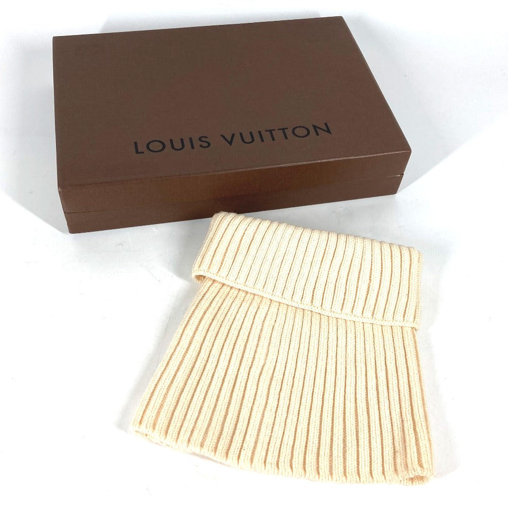 LOUIS VUITTON Knit hat wool Ivorytype beanie hat knit hat knit cap logo mens M
