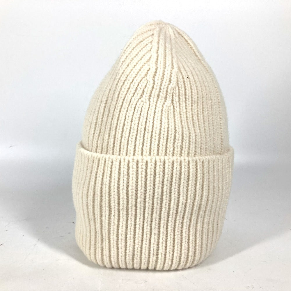 LOUIS VUITTON Knit hat M76707 wool white monogram emblem Bonnet LV Beanie Women