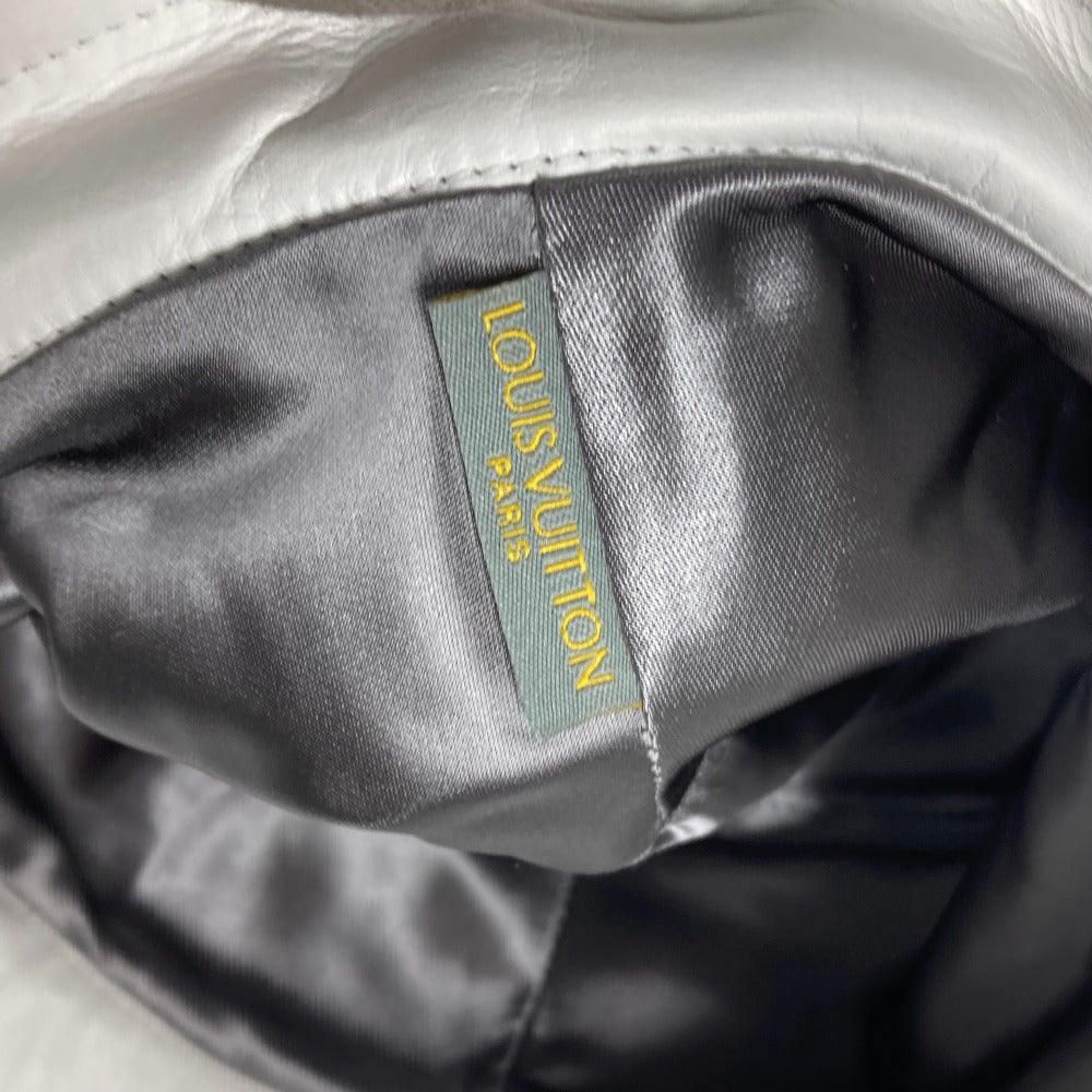 LOUIS VUITTON hat leather white LVCUP Louis Vuitton Cup logo