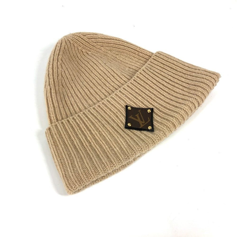 LOUIS VUITTON Knit hat M77290 wool beige Bone LV Beanie unisex(Unisex)