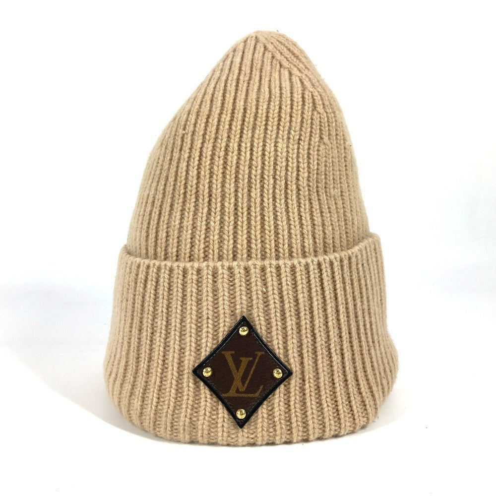LOUIS VUITTON Knit hat M77290 wool beige Bone LV Beanie unisex(Unisex)