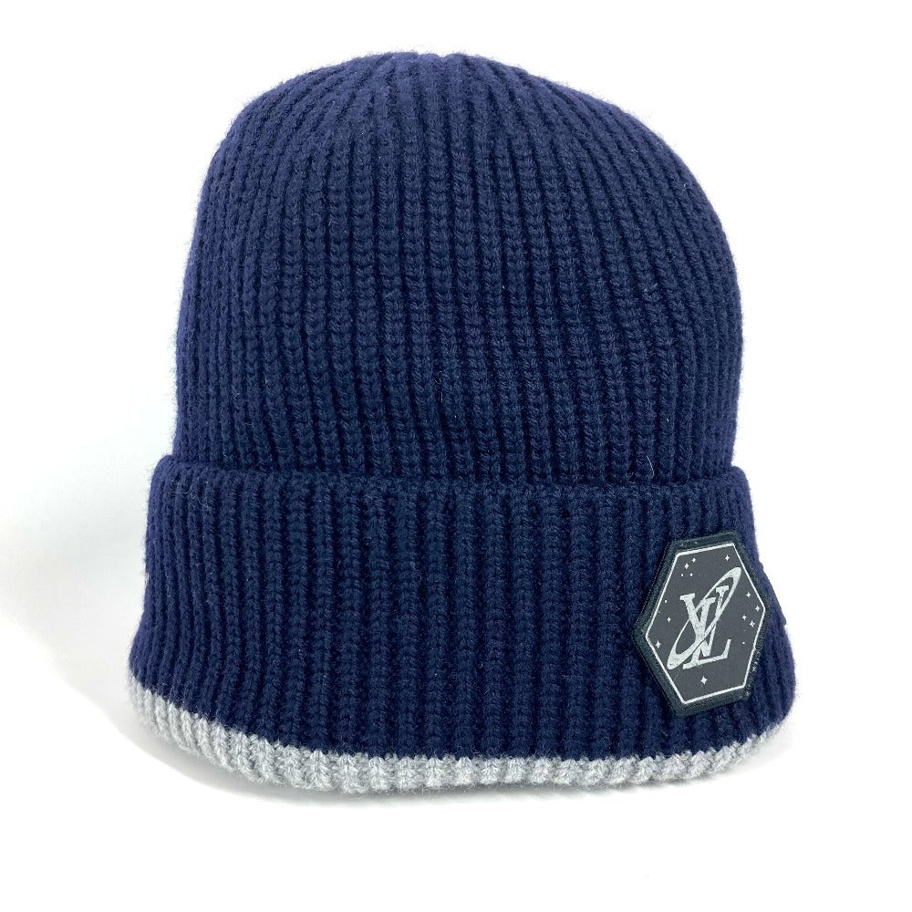 LOUIS VUITTON Knit hat MP2240 wool Navy Bone Gravity