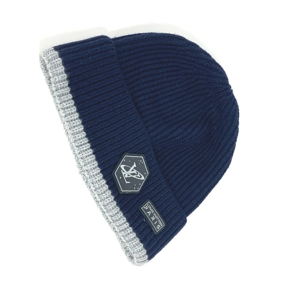 LOUIS VUITTON Knit hat MP2240 wool Navy Bone Gravity