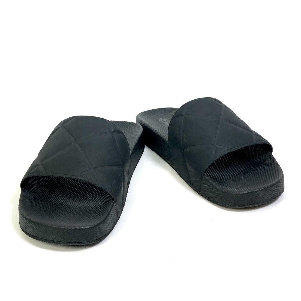 BOTTEGAVENETA Sandals 640050 rubber black flat intre slider mens 39