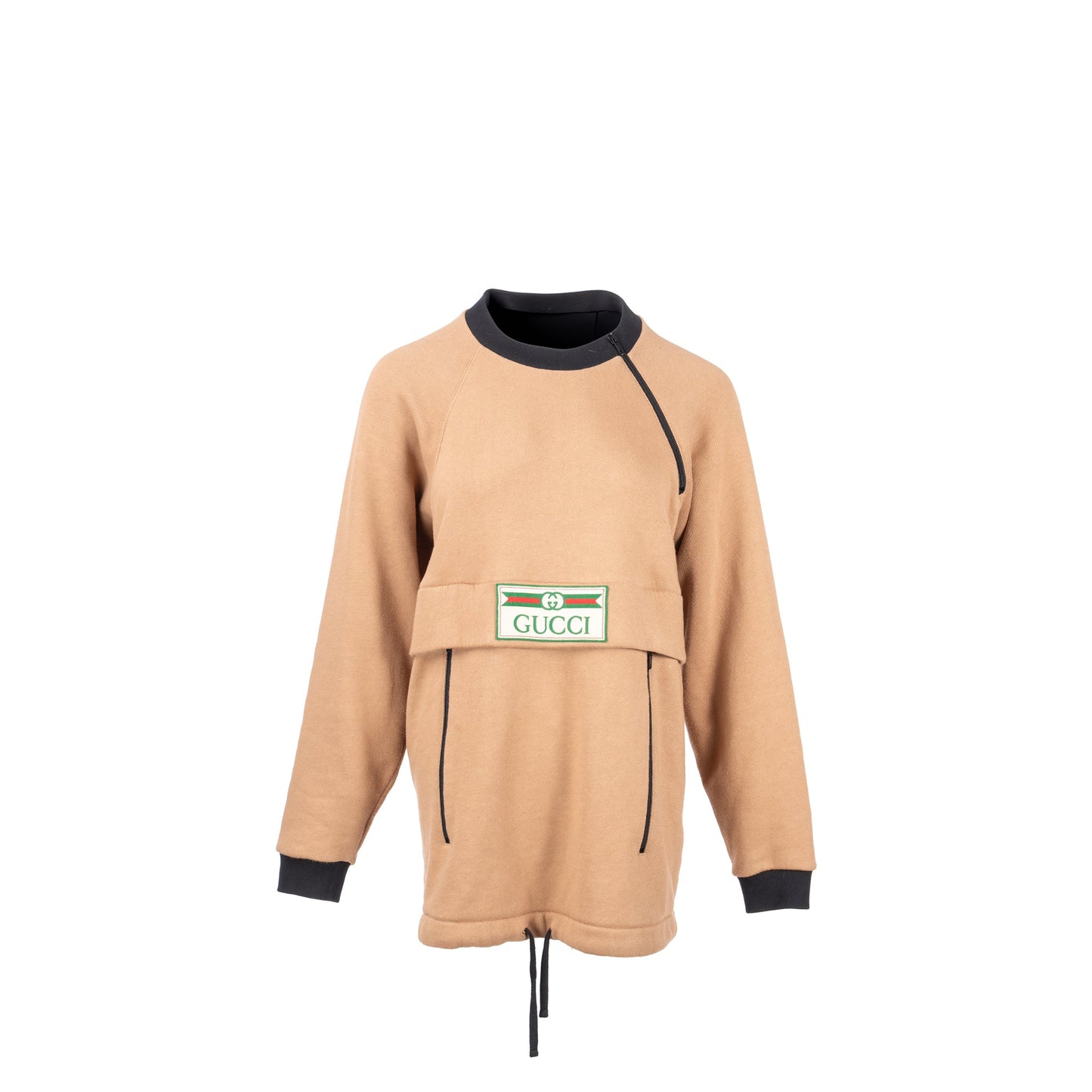 GUCCI Size Vintage Logo Sweatshirt Cotton Carmel/Multicolour