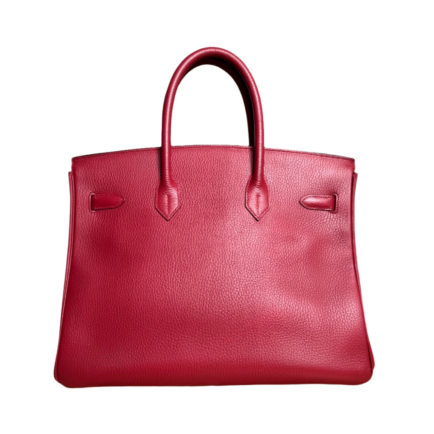 Hermes Birkin 35 Red Togo Calfskin Leather Gold Hardware 1995