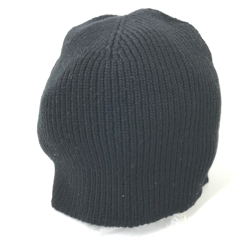 BOTTEGAVENETA Knit hat wool black BV logo mens M