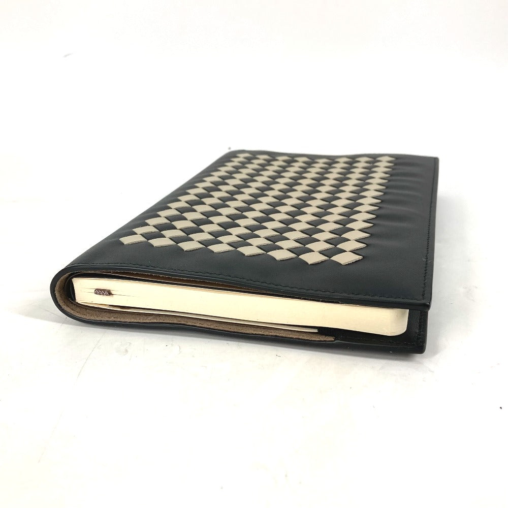 BOTTEGAVENETA Note cover leather black Memo pad Stationery INTRECCIATO mens