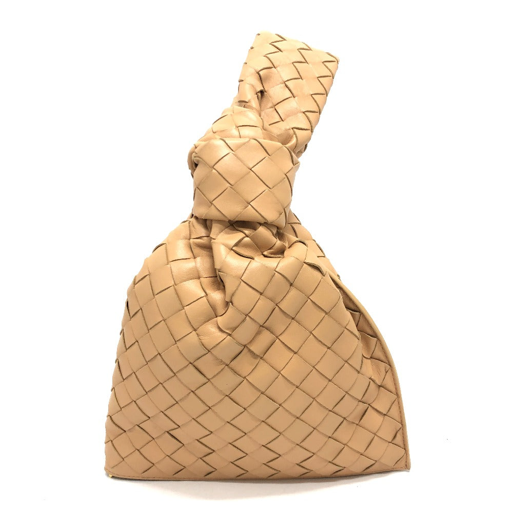 BOTTEGAVENETA Handbag 652001 leather beige INTRECCIATO Mini The Twist