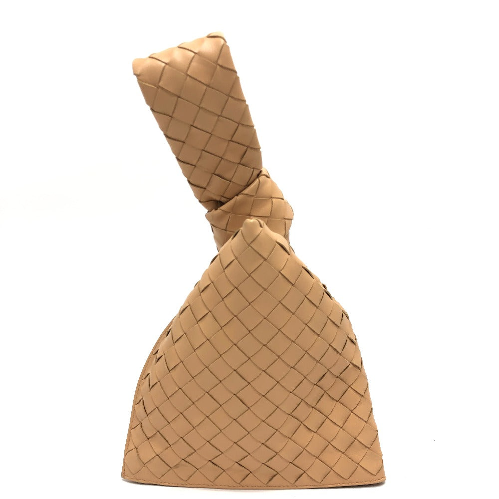 BOTTEGAVENETA Handbag 652001 leather beige INTRECCIATO Mini The Twist
