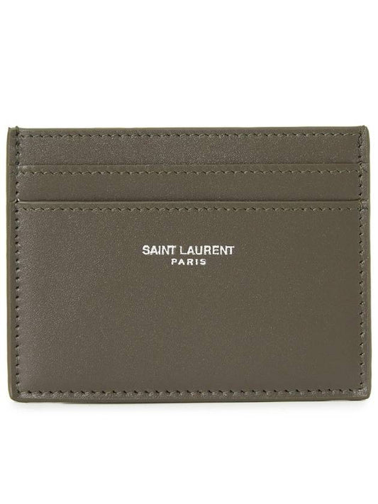 Luxury Saint Laurent Trending 2025 Paris Leather Card Holder Light Musk